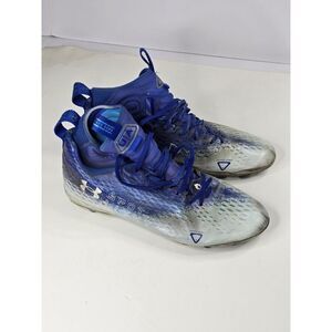 Under Armour Spotlight Lux MC 2.0 Blue Football‎ Cleats 3025082 400 Mens Sz 12.5